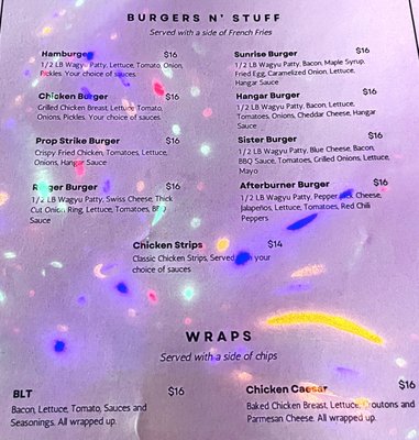 Menu photo 2 The Hangar Pub Quincy, WA