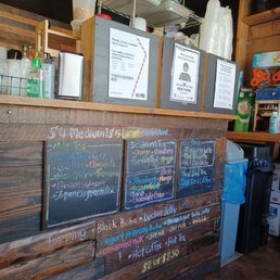 Additional drinks menu