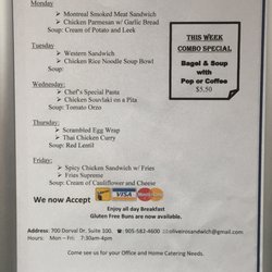 Oliveiro's Sandwich Spot Ltd - Weekly specials!