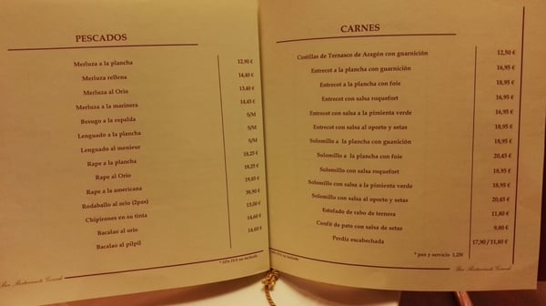 Menu photo 1 Restaurante Gerardo Zaragoza, Z Menu photo 1 Restaurante Gerardo Zaragoza, Z