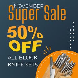 The World of Cutlery - It's Never Too Early To Start Holiday Shopping! Save Bog with 50% Off All Block Knife Sets