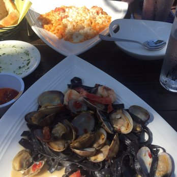 Alessa - Squid ink pasta w/ shrimp & clams & lobster Mac & cheese - Italian Near Me - Laguna Beach, California