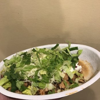 Chipotle Mexican Grill - Half full chicken burrito bowl. - Mexican Near Me - Spokane, Washington