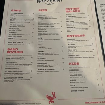 Wild Rabbit Pies & Pints - Menu - Beer, Wine & Spirits Near Me - New Cumberland, Pennsylvania