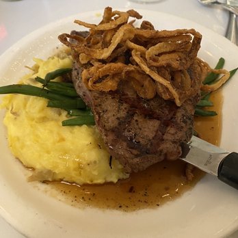 The Grove - Stake with whiskey sauce, mashed potatoes and green beans. Devine!! - Bars Near Me - Savannah, Georgia The Grove - Stake with whiskey sauce, mashed potatoes and green beans. Devine!! - Bars Near Me - Savannah, Georgia