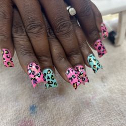 Top Nails Spa - Colorful cheetah duck nails by Quan