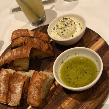 Bar Italia - Best appetizer. Bread with whipped ricotta and oil with Limoncello margarita - Italian Near Me - Winter Park, Florida