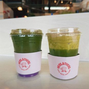 Here & There - Ube match and sweet corn match (seasonal drink) - Coffee & Tea Near Me - Stanton, California Here & There - Ube match and sweet corn match (seasonal drink) - Coffee & Tea Near Me - Stanton, California
