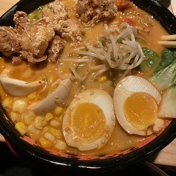 Slurping Turtle - DFFC Spicy bowl, with extra egg. Noodles and veggies were perfect! And the chicken was to die for! - Sushi Bars Near Me - Columbus, Ohio