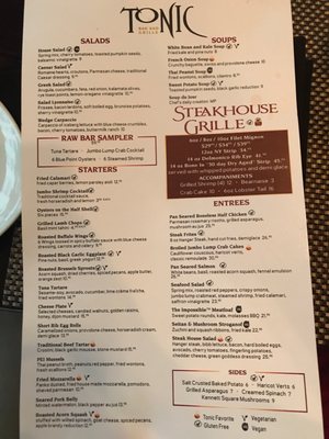 Menu photo 8 Tonic Seafood & Steak Wilmington, DE
