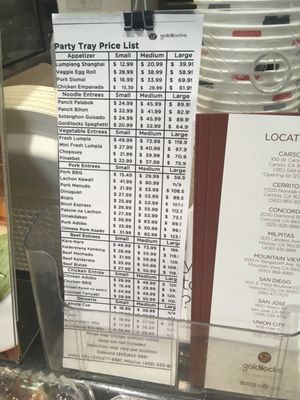 Menu photo 4 Goldilocks Concord, CA