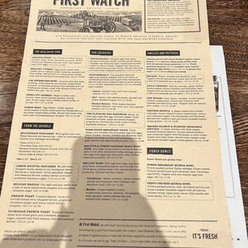 First Watch - Menu - Breakfast & Brunch Near Me - Springfield, Pennsylvania