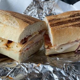 45. Southwestern Sub, Turkey, Bacon, Jalapeno Peppers, Colored Peppers, Tomato, Onion, Hot Sauce, Cajun Mayo, Jack Cheese