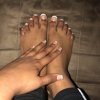 White Pedicure On Dark Skin Nail And Manicure Trends