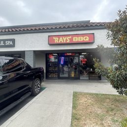 Exterior outside entrance of Ray’s BBQ - The store front - Huntington Park, California Exterior outside entrance of Ray’s BBQ - The store front - Huntington Park, California