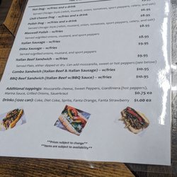 Lucky's Place of Paxton - Menu