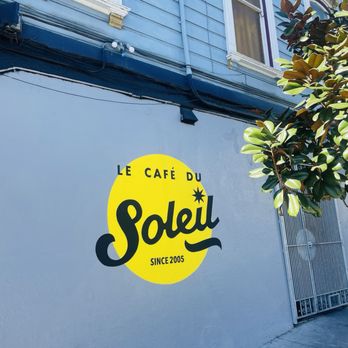 Le Cafe du Soleil - Exterior wall, logo - Coffee & Tea Near Me - San Francisco, California