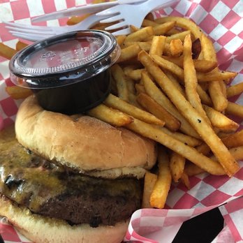 Mark's Beer Garden - Classic Burger with fries - Beer Gardens Near Me - Prescott, Arizona