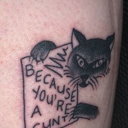 Moon and Dagger Tattoo - Flash tattoo