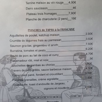 Chez Jean-Léon - Speisekarte - Tapas/Small Plates Near Me - Orléans, 45