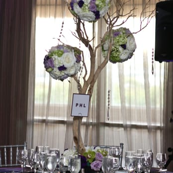 Blossom Floral - Tall manzanita centerpiece with crystals - Florists Near Me - Santa Monica, California
