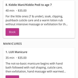 Kiddies manicure and pedi $35 Kiddies manicure and pedi $35