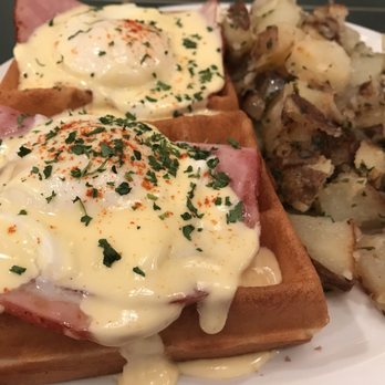 More Than Waffles - Waffle Benedict - The egg was slightly undercooked, but otherwise pretty good. - Breakfast & Brunch Near Me - Encino, California