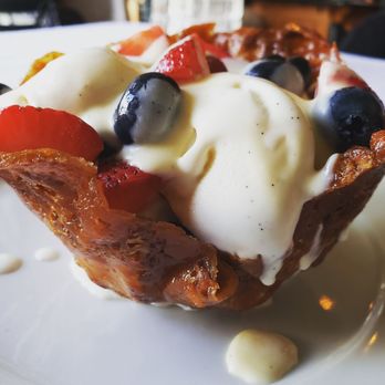Vic's On the River - Praline pecan basket with vanilla ice cream and berries. Amazing. - Seafood Near Me - Savannah, Georgia Vic's On the River - Praline pecan basket with vanilla ice cream and berries. Amazing. - Seafood Near Me - Savannah, Georgia