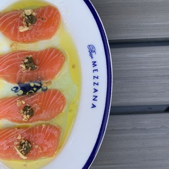 Bar Mezzana - salmon crudo - Italian Near Me - Boston, Massachusetts Bar Mezzana - salmon crudo - Italian Near Me - Boston, Massachusetts