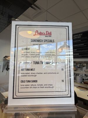 Menu photo 1 Lester's Deli Henderson, NV