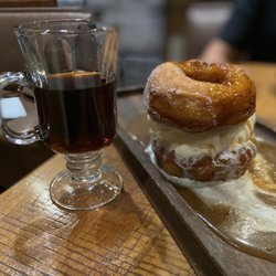 Liquid Assets - Another must have. Homemade doughnuts sandwich with vanilla ice cream with a Jack Daniel's infused caramel sauce. Yes you read that right.
