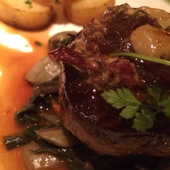 Gary Danko - Seared filet of beef with Swiss chard, potatoes, shallot marmalade, and bordelaise butter - New American Near Me - San Francisco, California