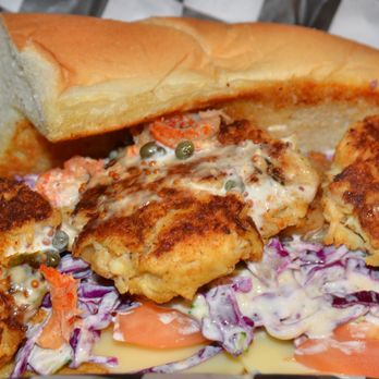Mud Bugs - Blue Crab Cake Po'Boy - Cajun/Creole Near Me - Kansas City, Missouri Mud Bugs - Blue Crab Cake Po'Boy - Cajun/Creole Near Me - Kansas City, Missouri