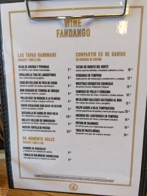 Menu photo 2 Wine Fandango Logroño, LO