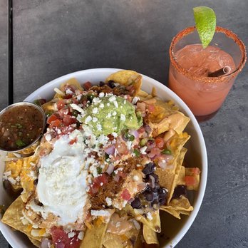 Seis Kitchen - Nachos & Strawberry Margarita - Mexican Near Me - Tucson, Arizona Seis Kitchen - Nachos & Strawberry Margarita - Mexican Near Me - Tucson, Arizona