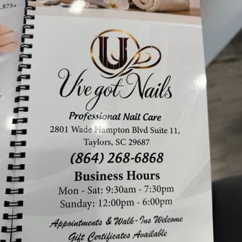 U've Got Nails - Pricing - Nail Salons Near Me - Taylors, South Carolina U've Got Nails - Pricing - Nail Salons Near Me - Taylors, South Carolina