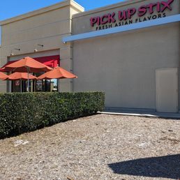 Exterior outside entrance of Pick Up Stix Fresh Asian Flavors - Side of the building - Lakewood, California Exterior outside entrance of Pick Up Stix Fresh Asian Flavors - Side of the building - Lakewood, California