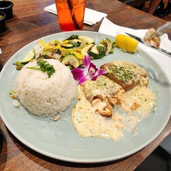 Captains Grill - Upland - Salmon plate - Seafood Near Me - Upland, California Captains Grill - Upland - Salmon plate - Seafood Near Me - Upland, California