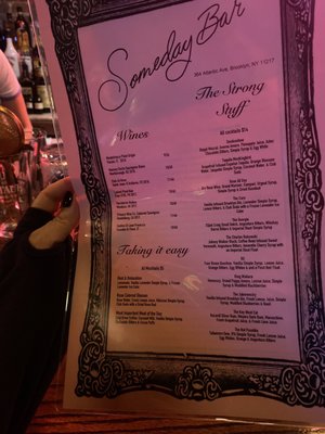 Menu photo 4 Someday Bar Brooklyn, NY