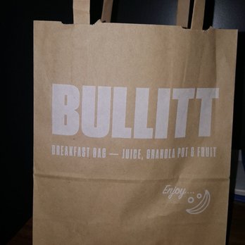 Bullitt - Our breakfast bag with granola, yogurt, a banana,  and orange juice. - Hotels Near Me - Belfast, BFS