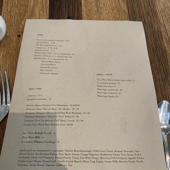 Plow - Menu - Breakfast & Brunch Near Me - San Francisco, California Plow - Menu - Breakfast & Brunch Near Me - San Francisco, California