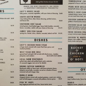 Lucy's Fried Chicken - Menu - New American Near Me - Austin, Texas Lucy's Fried Chicken - Menu - New American Near Me - Austin, Texas