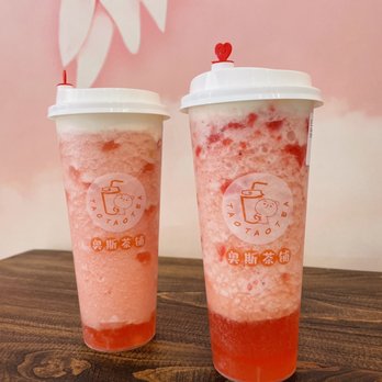 TaoTaoTea - Sexy Pink Lychee & Cloudy Strawberry - Bubble Tea Near Me - Saratoga, California