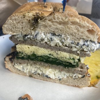 Kalia Cafe - Spinach artichoke breakfast sandwich-- sounded better than it tasted - Coffee & Tea Near Me - Kihei, Hawaii Kalia Cafe - Spinach artichoke breakfast sandwich-- sounded better than it tasted - Coffee & Tea Near Me - Kihei, Hawaii