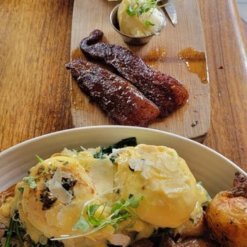 Kitchen Story - Eggs Benedict, millionaires bacon &biscuits,  and  Tornado Galbi Omurice Breakfast - Breakfast & Brunch Near Me - Oakland, California