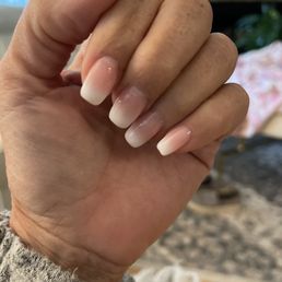 Tips with an Hombre French Gel Polish Tips with an Hombre French Gel Polish