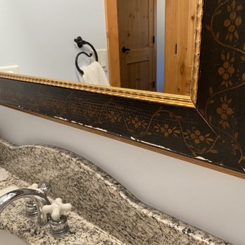 Mountain Grand Lodge and Spa - Bathroom mirror in disrepair - Hotels Near Me - Boyne Falls, Michigan Mountain Grand Lodge and Spa - Bathroom mirror in disrepair - Hotels Near Me - Boyne Falls, Michigan