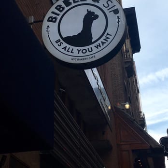 Bibble & Sip - The sign right above the entrance - Coffee & Tea Near Me - New York, New York