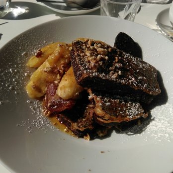 Square One - Banana bread French toast with walnuts and syrup + bacon. Damn good - Cafes Near Me - Sandyford, D