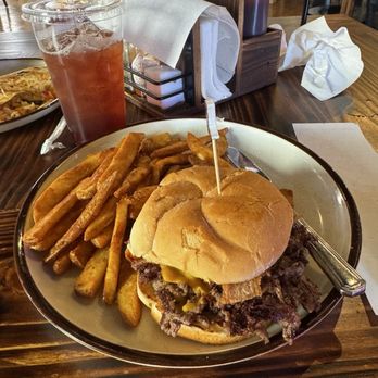 Grindstone Cowboy - Cowburger with bacon and cheese - Coffee & Tea Near Me - Shelbyville, Tennessee